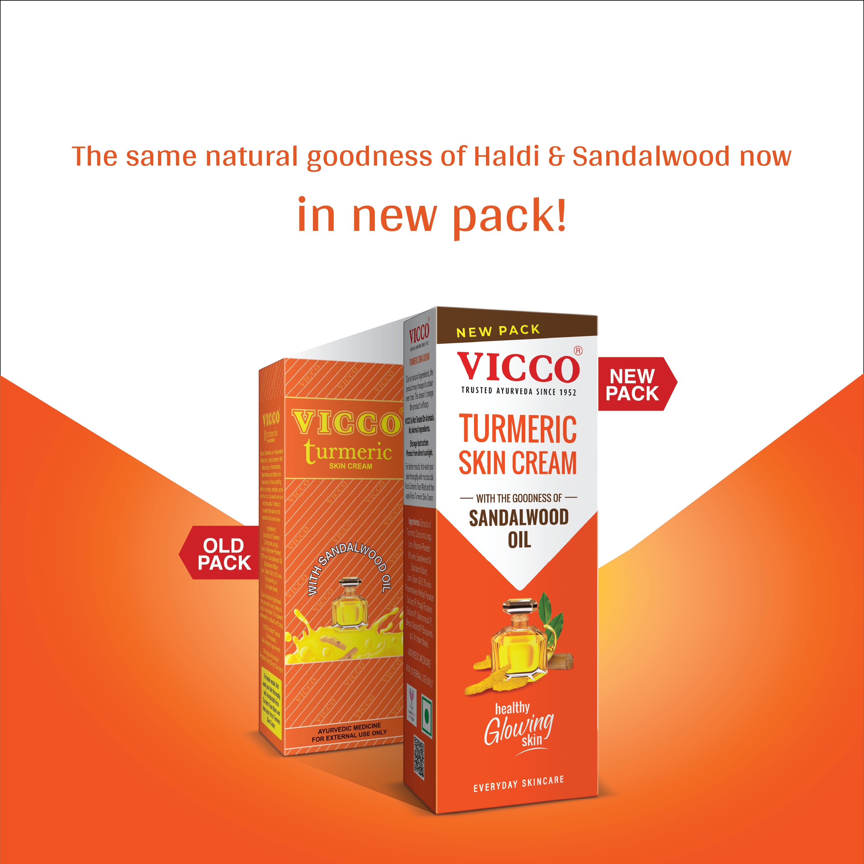 Vicco turmeric skin cream with sandalwood oil