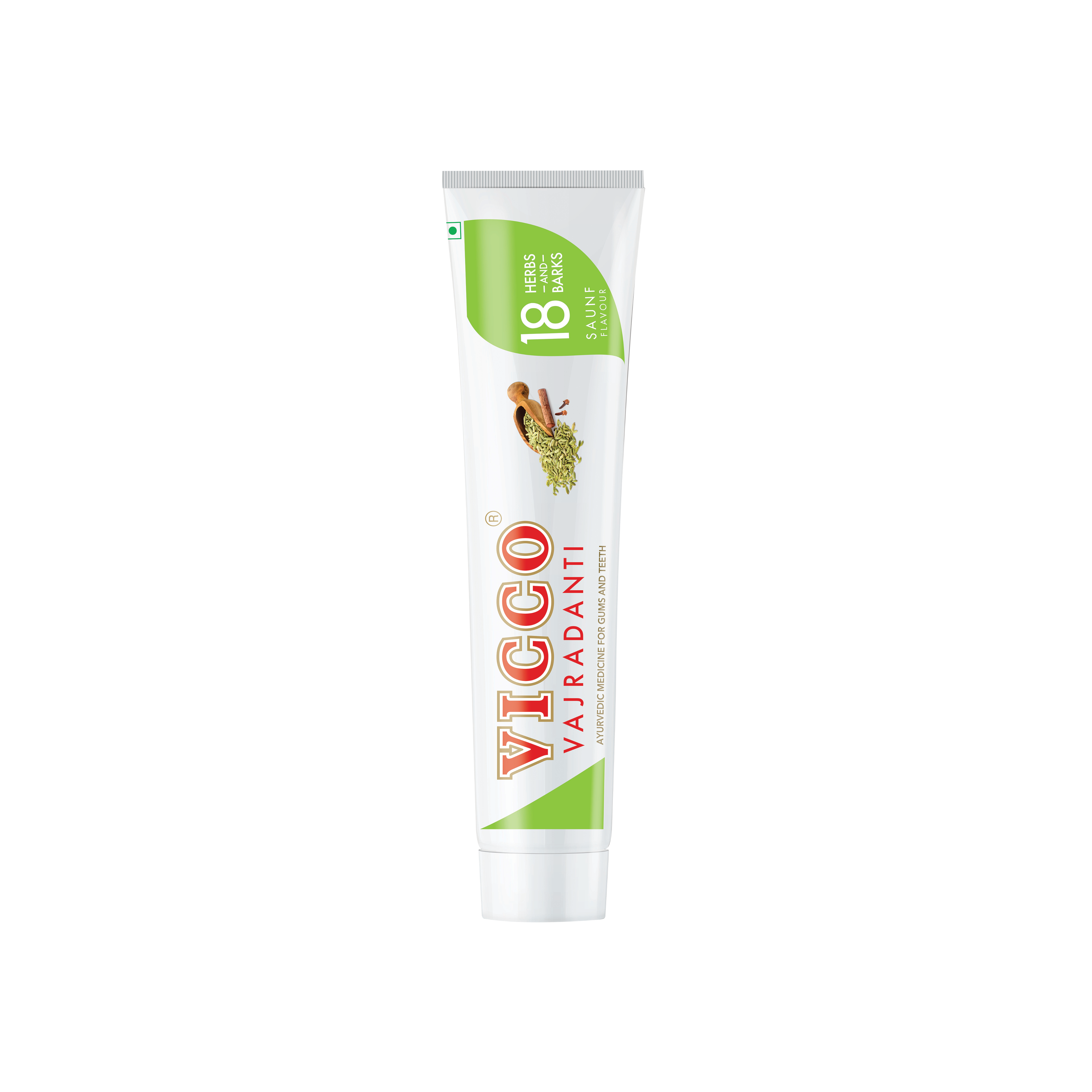 Vicco Vajradanti Saunf flavor packaging with fennel