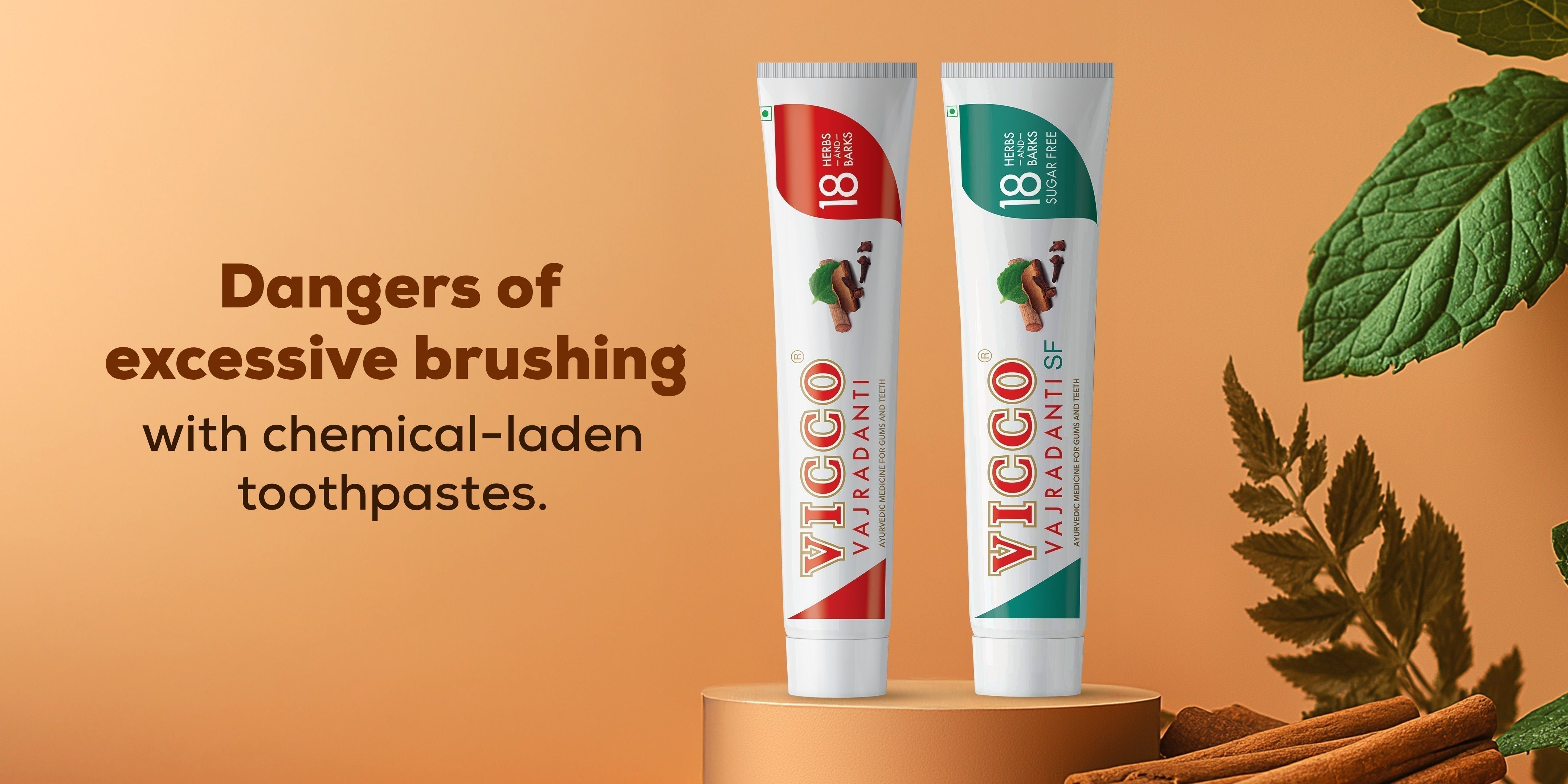 Dangers of excessive brushing with chemical laden toothpastes