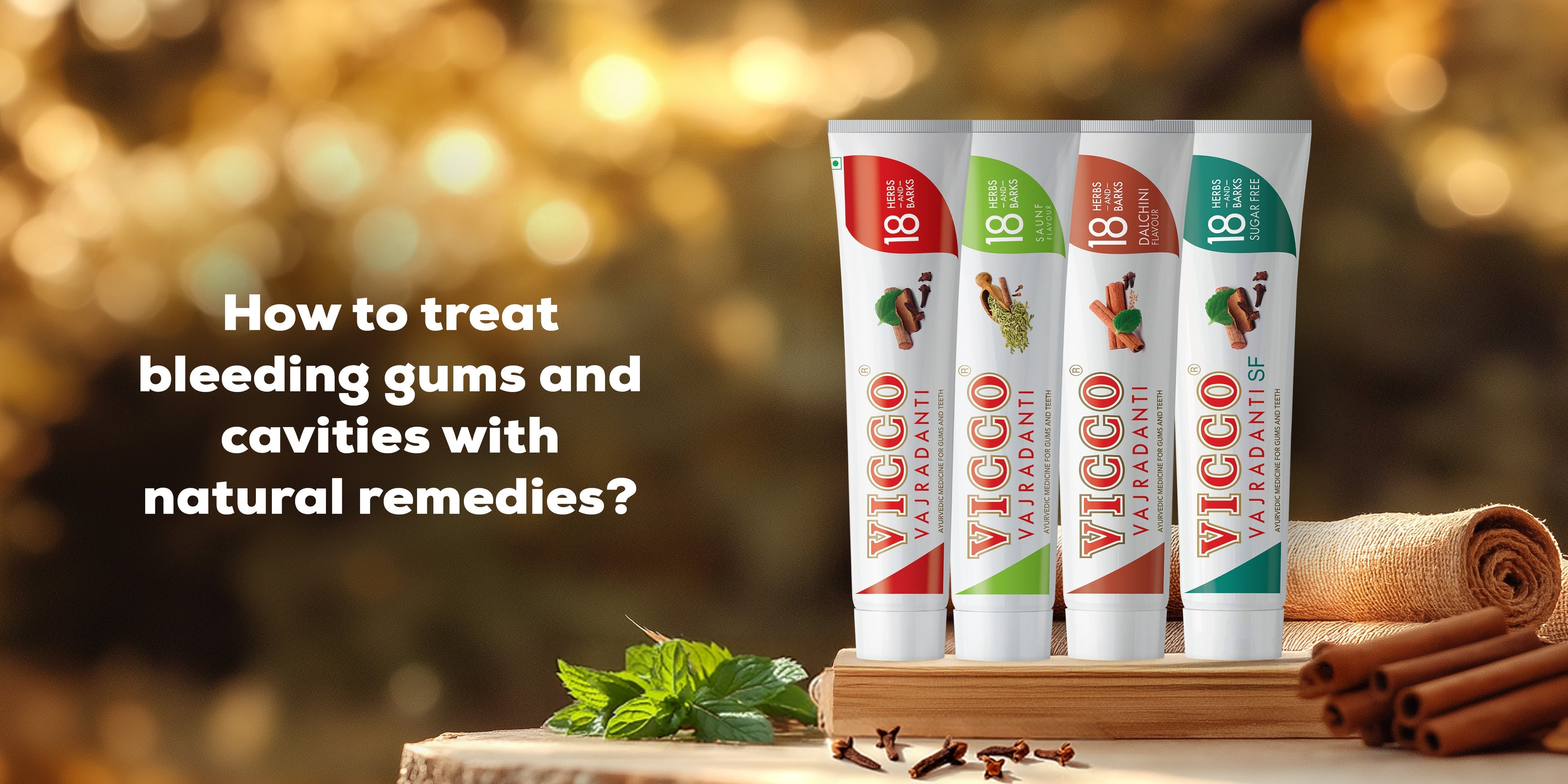 How can bleeding gums and cavities be treated with natural remedies?