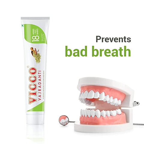 Vicco Vajradanti Toothpaste  - Regular200g & Saunf Flavour 200g (pack of 4)