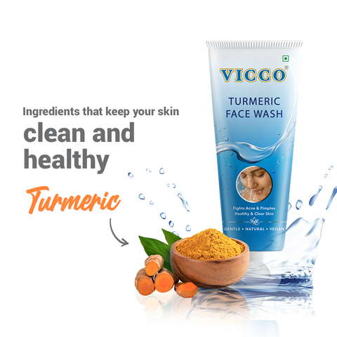 Vicco Turmeric Skin Cream 50g (2pcs) + Vicco Turmeric Face Wash 70g (2pcs)